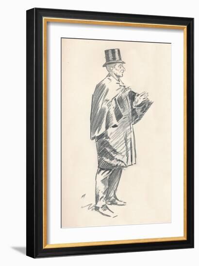 Lead Pencil Sketch by Phil May, C19th Century (1903-1904)-Philip William May-Framed Giclee Print