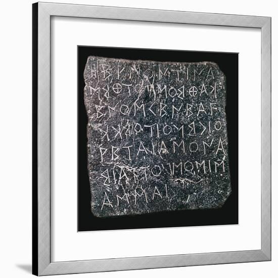 Lead plaque asking questions of an oracle at Dodon-Unknown-Framed Giclee Print