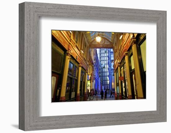 Leadenhall Market and Lloyds Building, London, United Kingdom, Europe-Neil Farrin-Framed Photographic Print