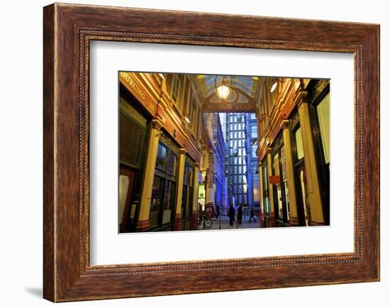 Leadenhall Market and Lloyds Building, London, United Kingdom, Europe-Neil Farrin-Framed Photographic Print