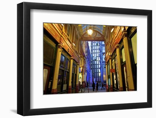 Leadenhall Market and Lloyds Building, London, United Kingdom, Europe-Neil Farrin-Framed Photographic Print