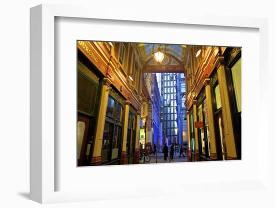 Leadenhall Market and Lloyds Building, London, United Kingdom, Europe-Neil Farrin-Framed Photographic Print