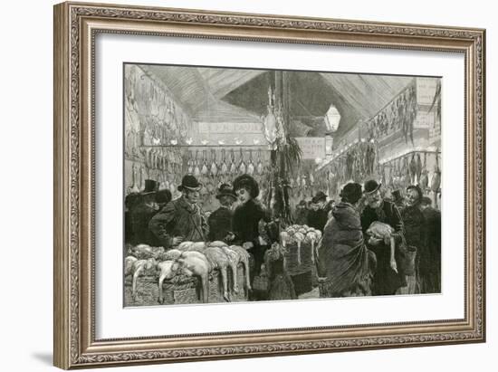 Leadenhall Market at Christmas Time-English School-Framed Giclee Print