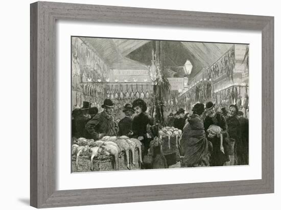 Leadenhall Market at Christmas Time-English School-Framed Giclee Print