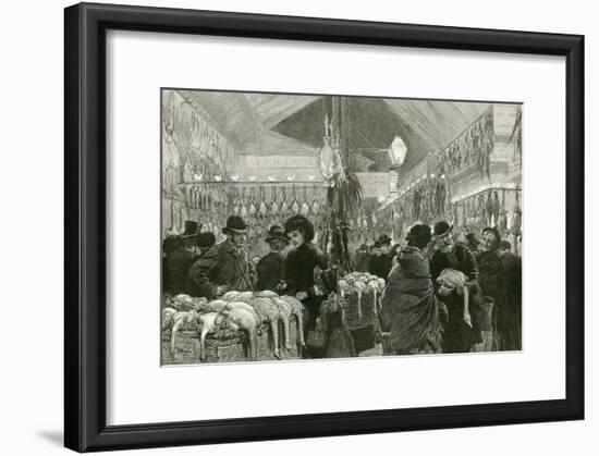 Leadenhall Market at Christmas Time-English School-Framed Giclee Print