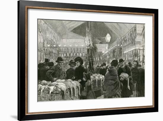 Leadenhall Market at Christmas Time-English School-Framed Giclee Print