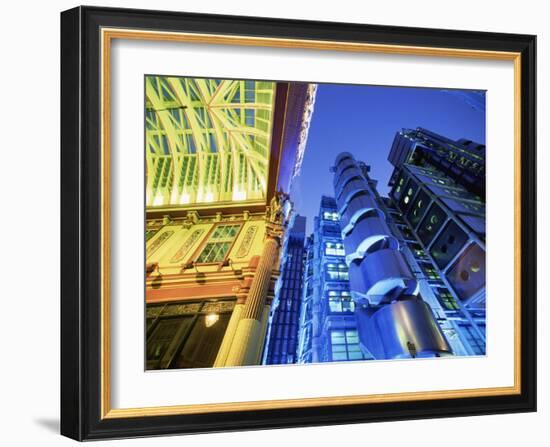 Leadenhall Street Market and Lloyds Building, London, England-Steve Vidler-Framed Photographic Print