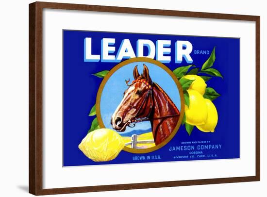 Leader Brand Lemons-null-Framed Art Print