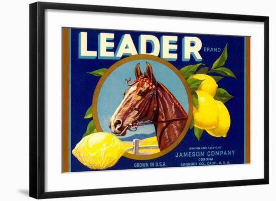 Leader Lemon Label-null-Framed Art Print