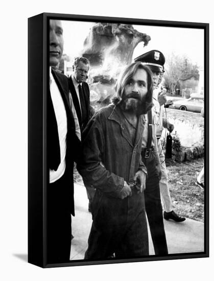 Leader of Hippie Family Charles Manson Indicted for Murders of Actress Sharon Tate and Friends-Vernon Merritt III-Framed Premier Image Canvas