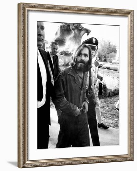 Leader of Hippie Family Charles Manson Indicted for Murders of Actress Sharon Tate and Friends-Vernon Merritt III-Framed Premium Photographic Print