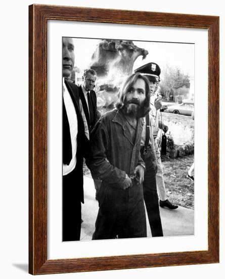 Leader of Hippie Family Charles Manson Indicted for Murders of Actress Sharon Tate and Friends-Vernon Merritt III-Framed Premium Photographic Print