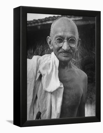 Leader of India, Mohandas Gandhi-Wallace Kirkland-Framed Premier Image Canvas