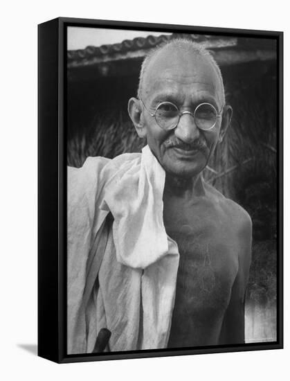 Leader of India, Mohandas Gandhi-Wallace Kirkland-Framed Premier Image Canvas