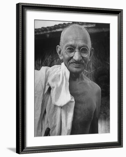 Leader of India, Mohandas Gandhi-Wallace Kirkland-Framed Premium Photographic Print