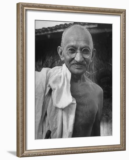 Leader of India, Mohandas Gandhi-Wallace Kirkland-Framed Premium Photographic Print