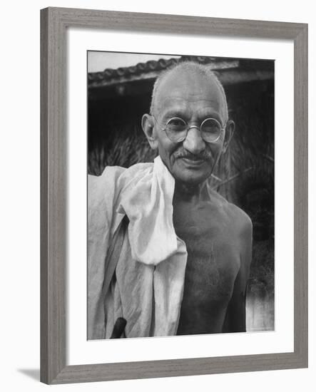 Leader of India, Mohandas Gandhi-Wallace Kirkland-Framed Premium Photographic Print