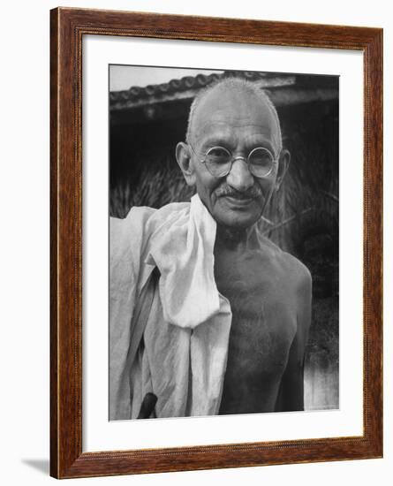 Leader of India, Mohandas Gandhi-Wallace Kirkland-Framed Premium Photographic Print