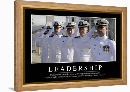 Leadership: Citation Et Affiche D'Inspiration Et Motivation-null-Framed Premier Image Canvas