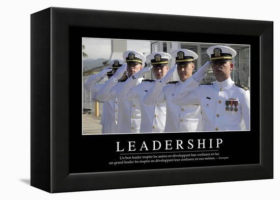 Leadership: Citation Et Affiche D'Inspiration Et Motivation-null-Framed Premier Image Canvas