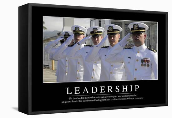 Leadership: Citation Et Affiche D'Inspiration Et Motivation-null-Framed Premier Image Canvas