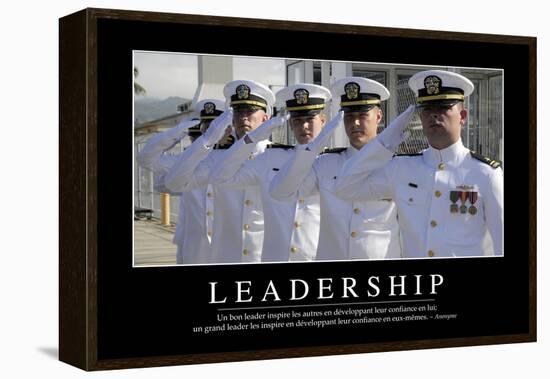 Leadership: Citation Et Affiche D'Inspiration Et Motivation-null-Framed Premier Image Canvas