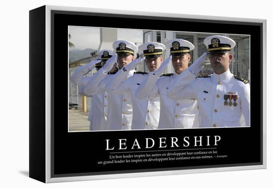 Leadership: Citation Et Affiche D'Inspiration Et Motivation-null-Framed Premier Image Canvas