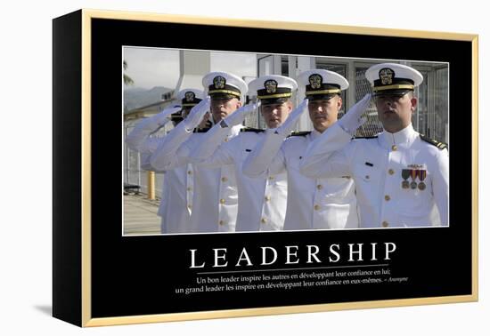 Leadership: Citation Et Affiche D'Inspiration Et Motivation-null-Framed Premier Image Canvas
