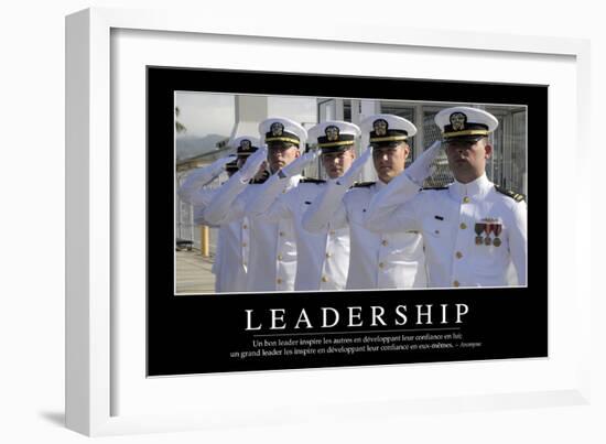 Leadership: Citation Et Affiche D'Inspiration Et Motivation-null-Framed Photographic Print