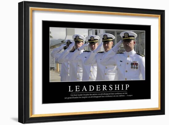 Leadership: Citation Et Affiche D'Inspiration Et Motivation-null-Framed Photographic Print