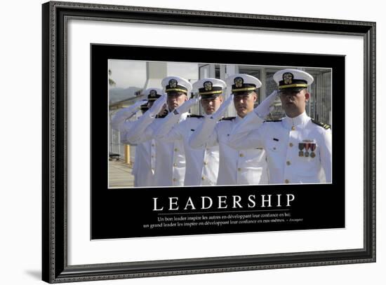 Leadership: Citation Et Affiche D'Inspiration Et Motivation-null-Framed Photographic Print