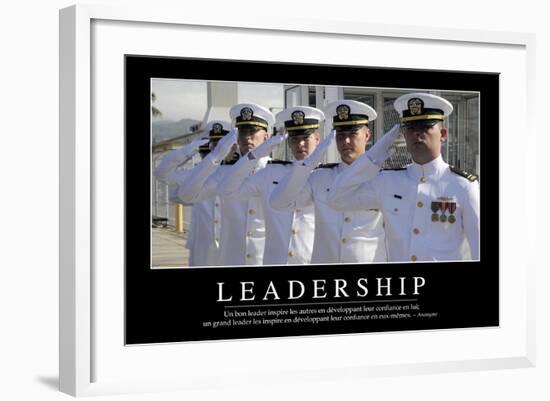 Leadership: Citation Et Affiche D'Inspiration Et Motivation-null-Framed Photographic Print
