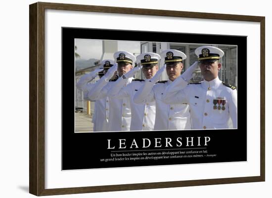 Leadership: Citation Et Affiche D'Inspiration Et Motivation-null-Framed Photographic Print