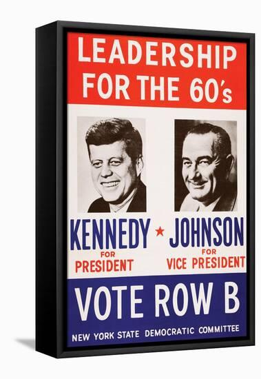 Leadership for the 60's - Vote Row B-New York State Democtratic Committee-Framed Stretched Canvas