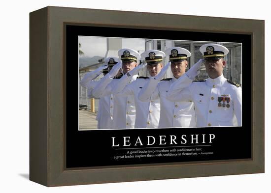 Leadership: Inspirational Quote and Motivational Poster-null-Framed Premier Image Canvas