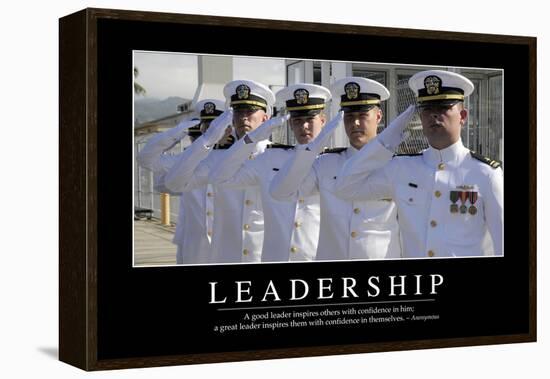 Leadership: Inspirational Quote and Motivational Poster-null-Framed Premier Image Canvas