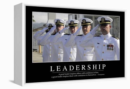 Leadership: Inspirational Quote and Motivational Poster-null-Framed Premier Image Canvas