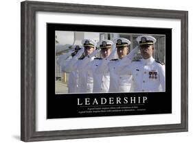 Leadership: Inspirational Quote and Motivational Poster-null-Framed Photographic Print