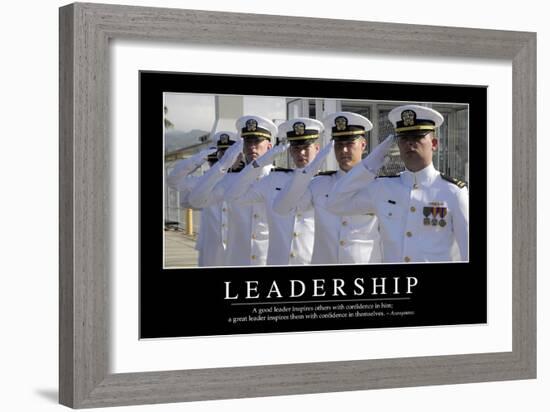 Leadership: Inspirational Quote and Motivational Poster-null-Framed Photographic Print