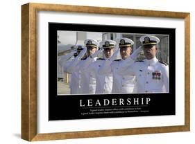 Leadership: Inspirational Quote and Motivational Poster-null-Framed Photographic Print