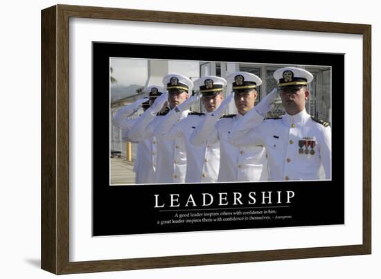 Leadership: Inspirational Quote and Motivational Poster-null-Framed Photographic Print