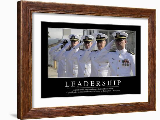 Leadership: Inspirational Quote and Motivational Poster-null-Framed Photographic Print