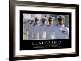 Leadership: Inspirational Quote and Motivational Poster-null-Framed Photographic Print