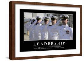 Leadership: Inspirational Quote and Motivational Poster-null-Framed Photographic Print