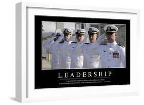 Leadership: Inspirational Quote and Motivational Poster-null-Framed Photographic Print