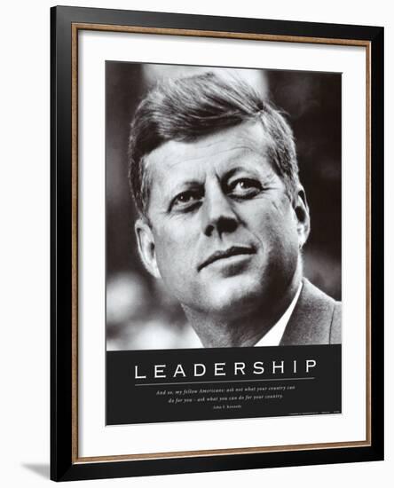 Leadership: JFK-null-Framed Art Print