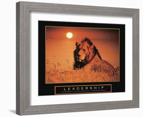Leadership - Lion-Unknown Unknown-Framed Photo
