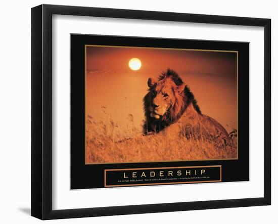 Leadership - Lion-Unknown Unknown-Framed Photo