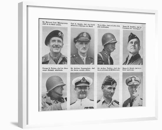 Leading American and British Airforce, Army and Naval Commanders During the Second World War-null-Framed Giclee Print