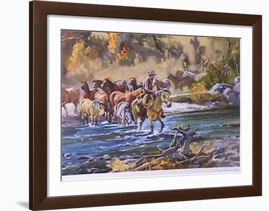 Leading 'em Home-Conrad Schwiering-Framed Limited Edition